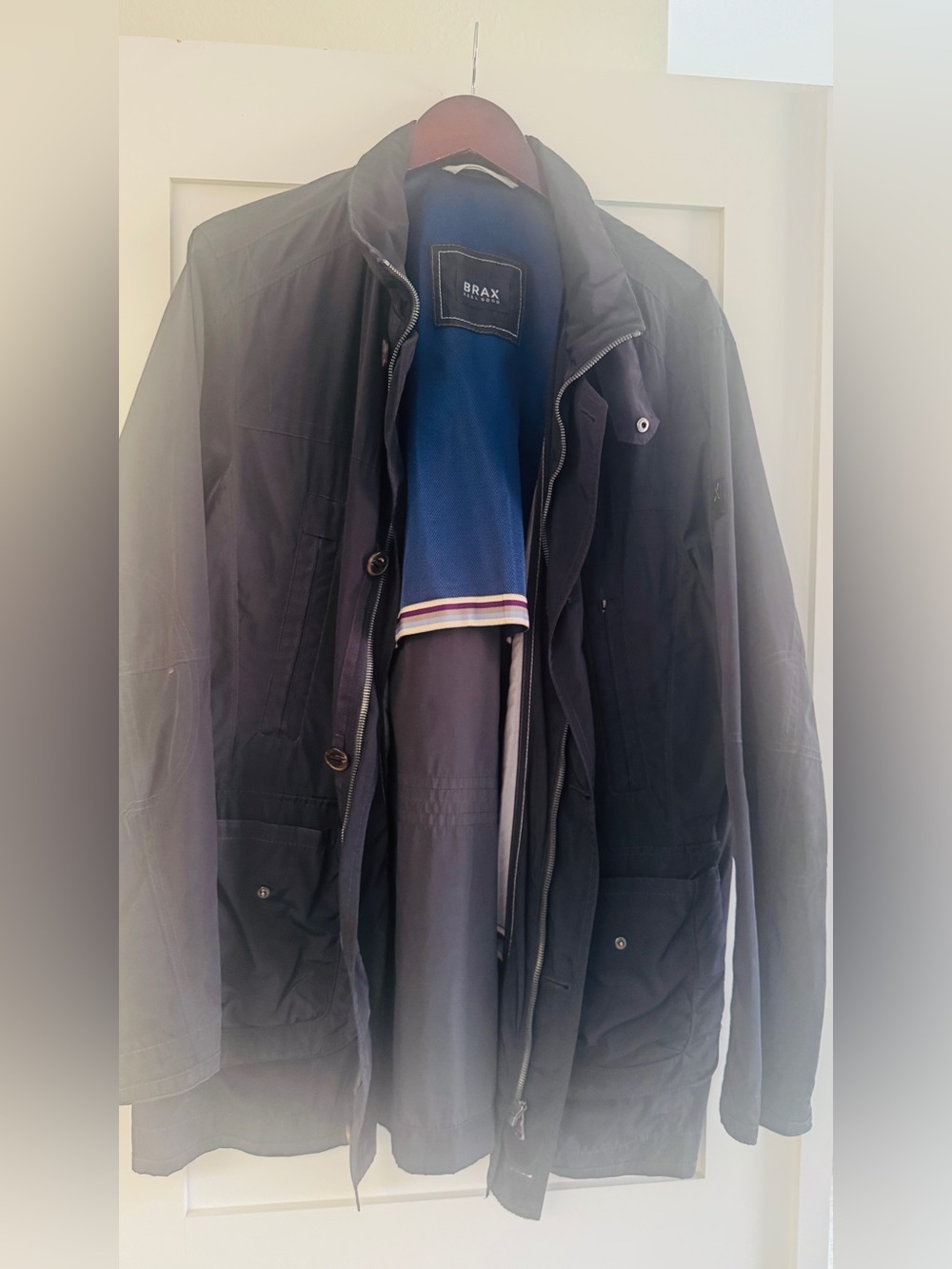 Brad Men's Navy Field Jacket size Large Lime new